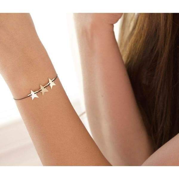 Bracciale di filo con 3 Stelle-Bracciali-MAMAN ET SOPHIE- BF00332F -Gioielleria Granarelli