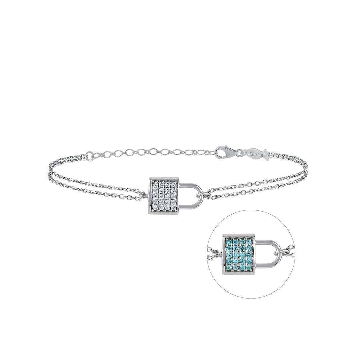 Finitura Rosegold , Zirconi Bianchi e Paraiba