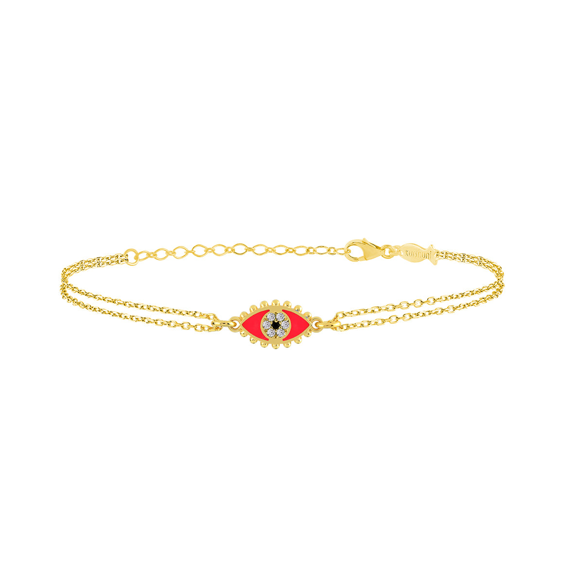 Finitura Yellow Gold , Zirconi Bianchi , Fluo Pink
