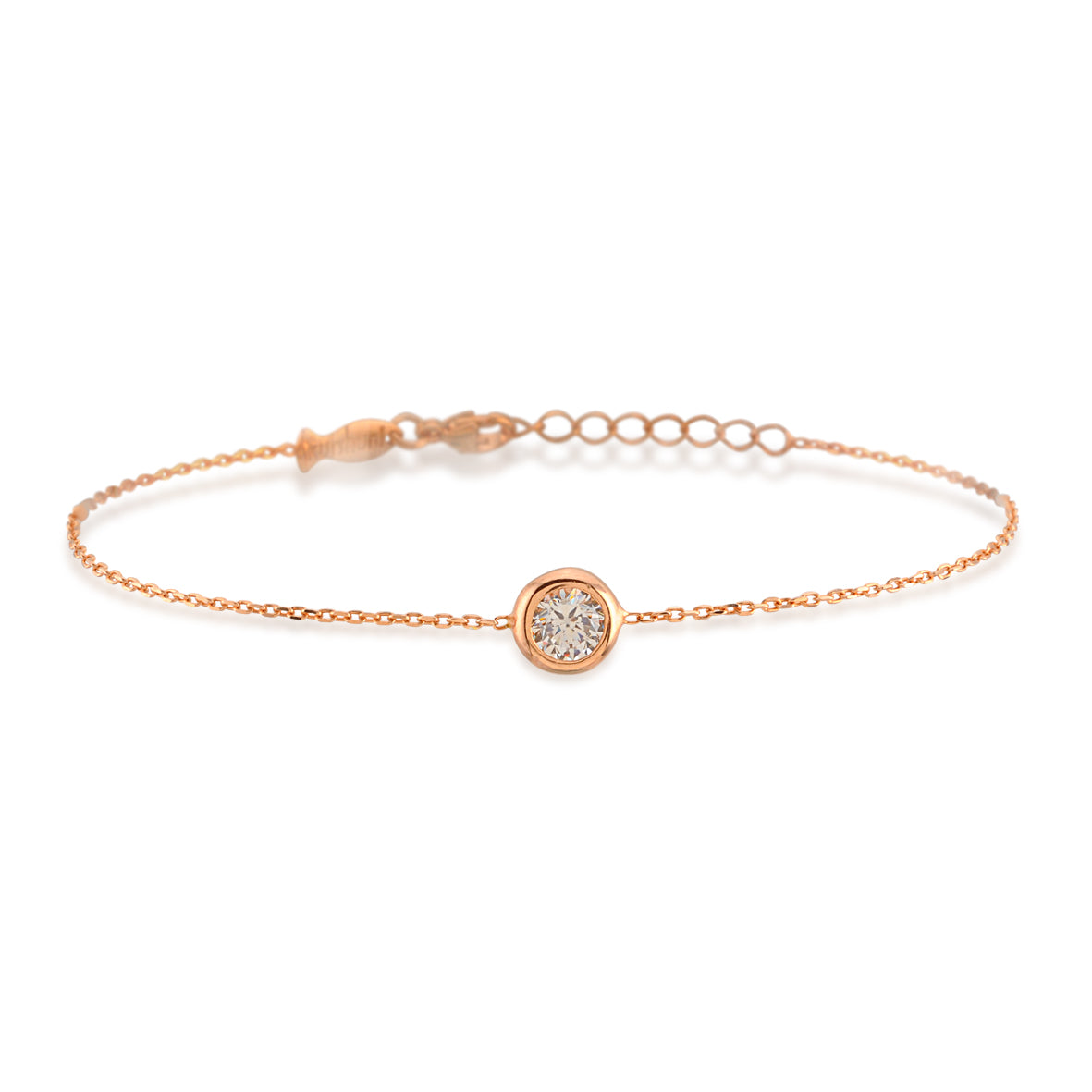 Finitura Rose Gold , Zirconi Bianchi , diam. 5 mm