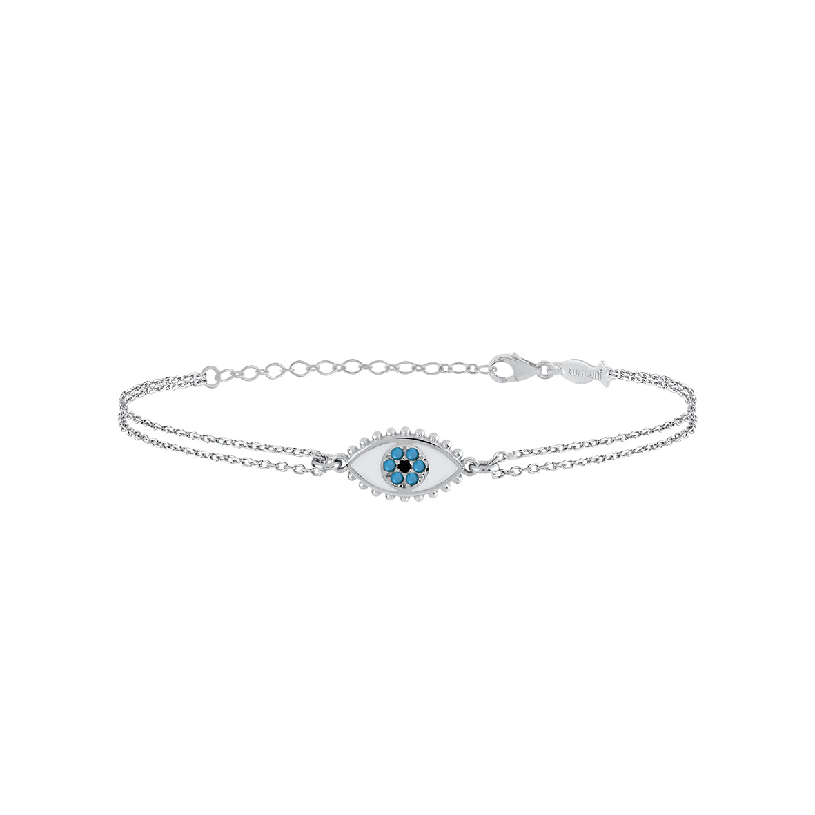 Finitura Rhodium , Zirconi Turchesi , White Glow