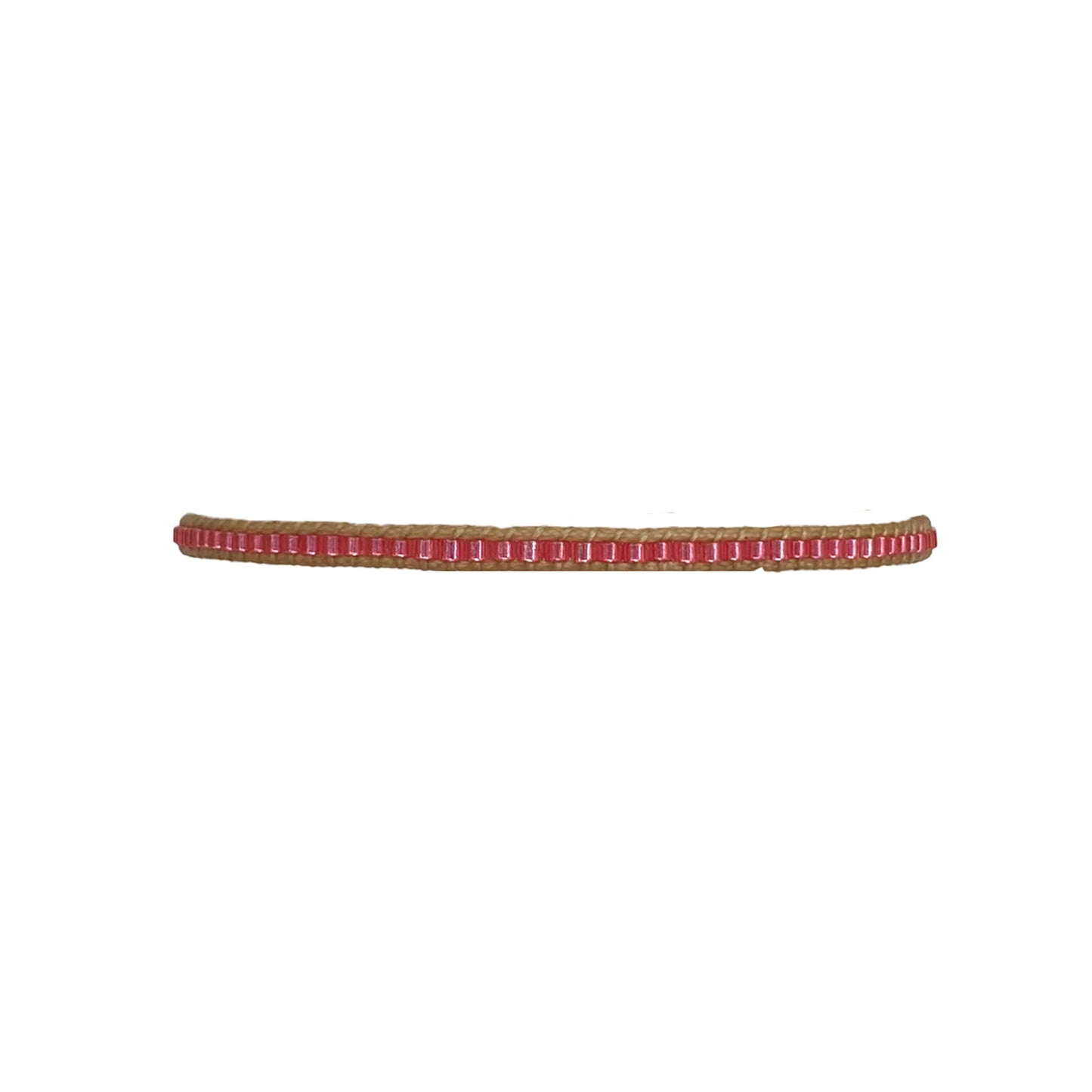 Bracciale con perline rosa neon