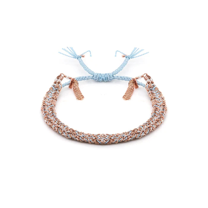 N. 183 - BRACELET PINK GOLDED/AQUA