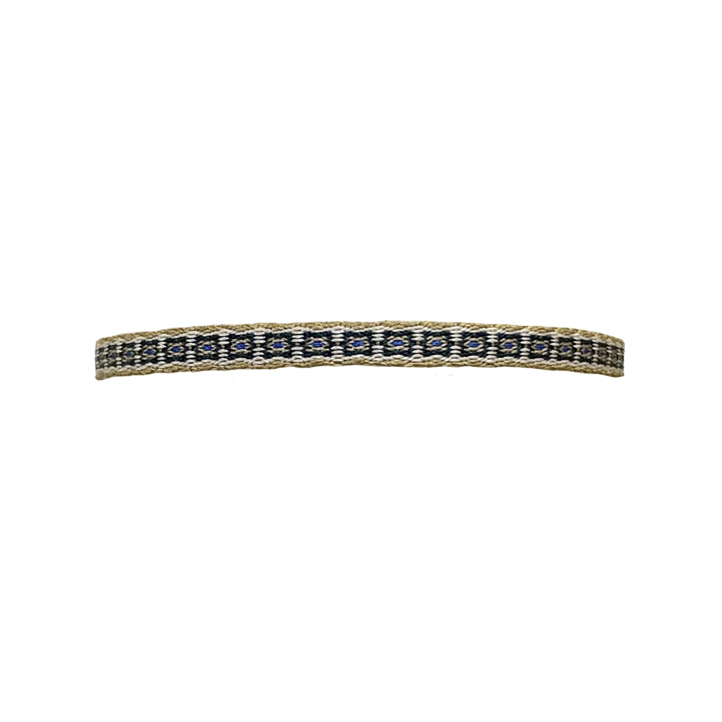 Bracciale in tessuto verde e beige