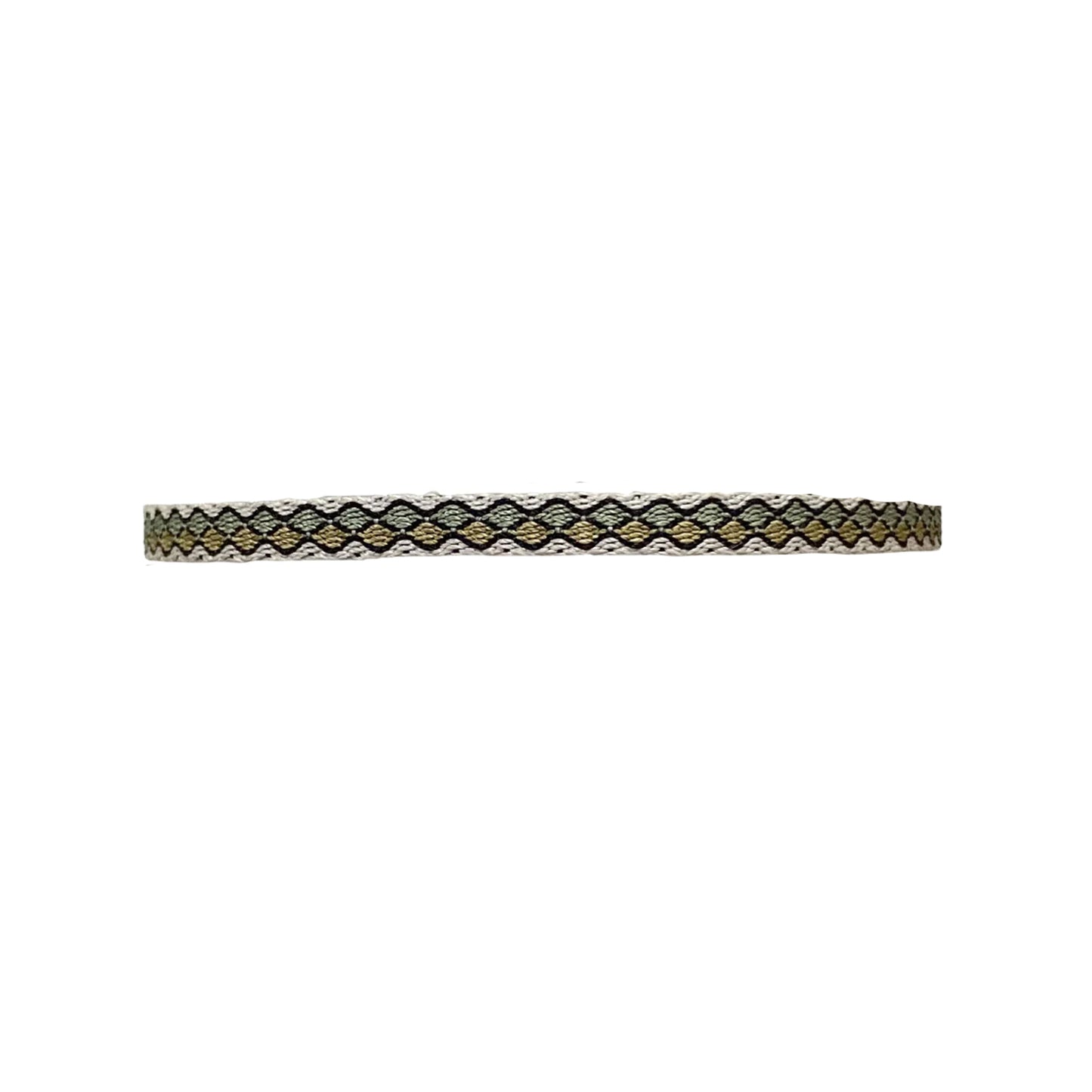 Bracciale in tessuto verde e beige