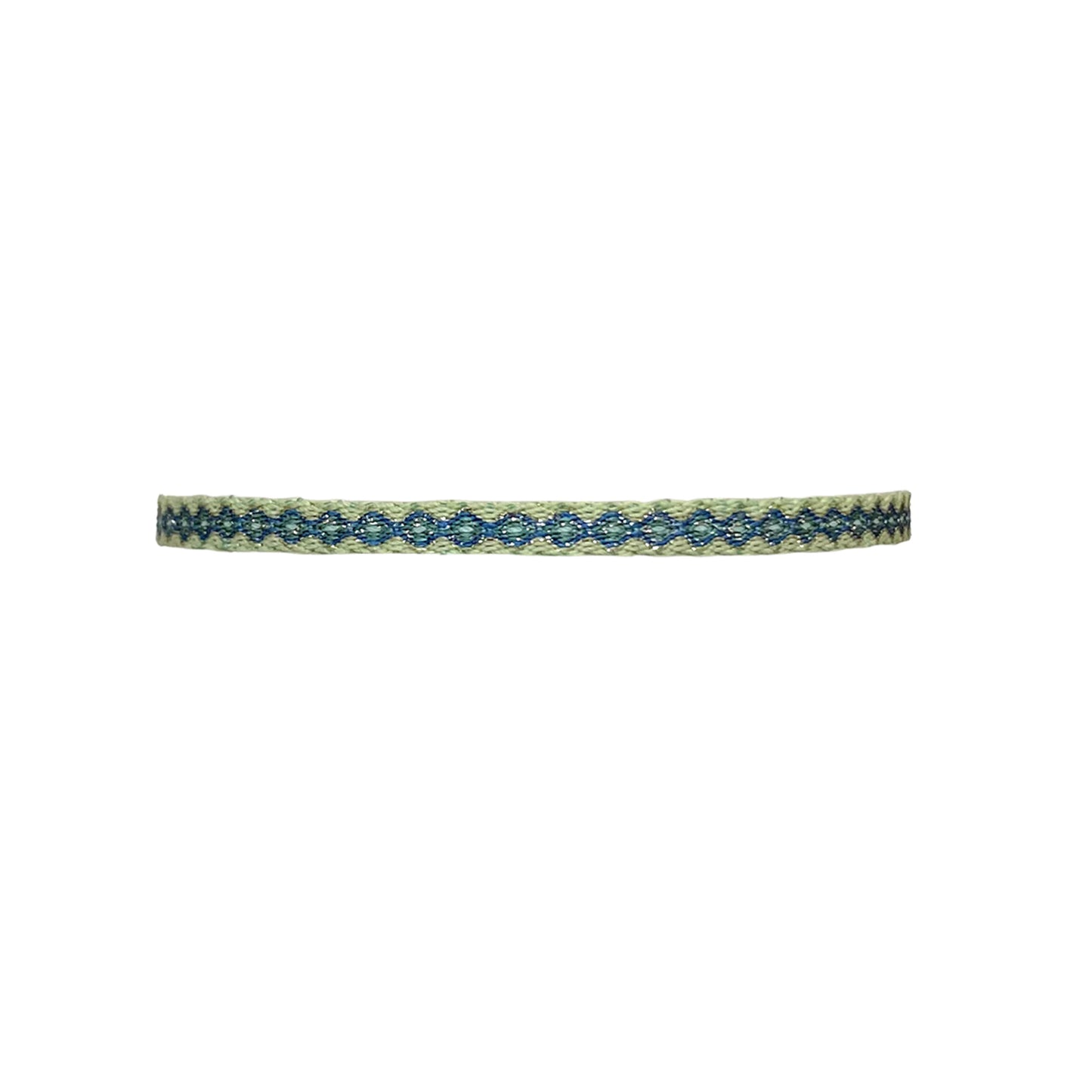 Bracciale in tessuto blu verde glitter