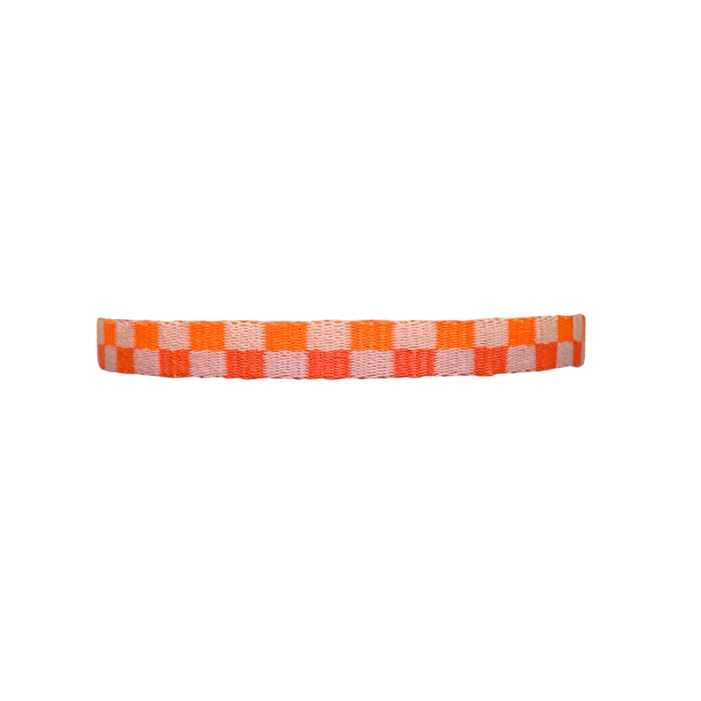 Bracciale in tessuto rosa arancio neon