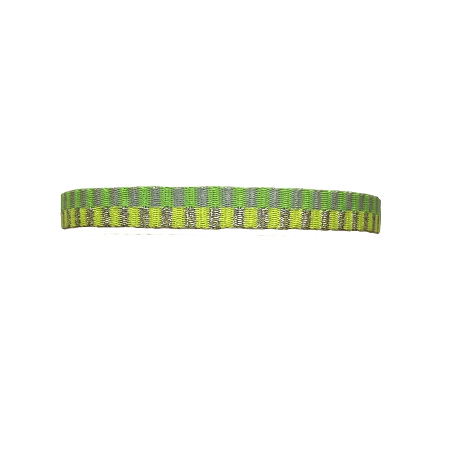 Bracciale in tessuto giallo verde neon glitter