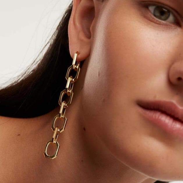 Gioielleria Granarelli PdPaola argento Orecchini Endless Signature Link Gold AR01-418-U