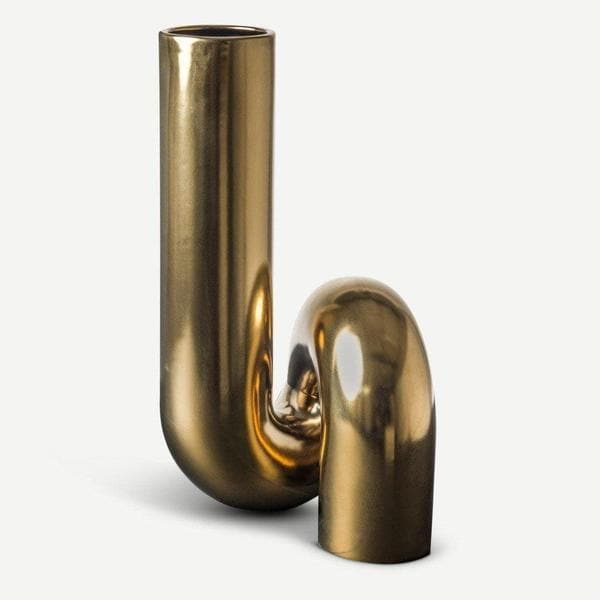 Vaso Tubo Gold-Living- POLS POTTEN-Gioielleria Granarelli
