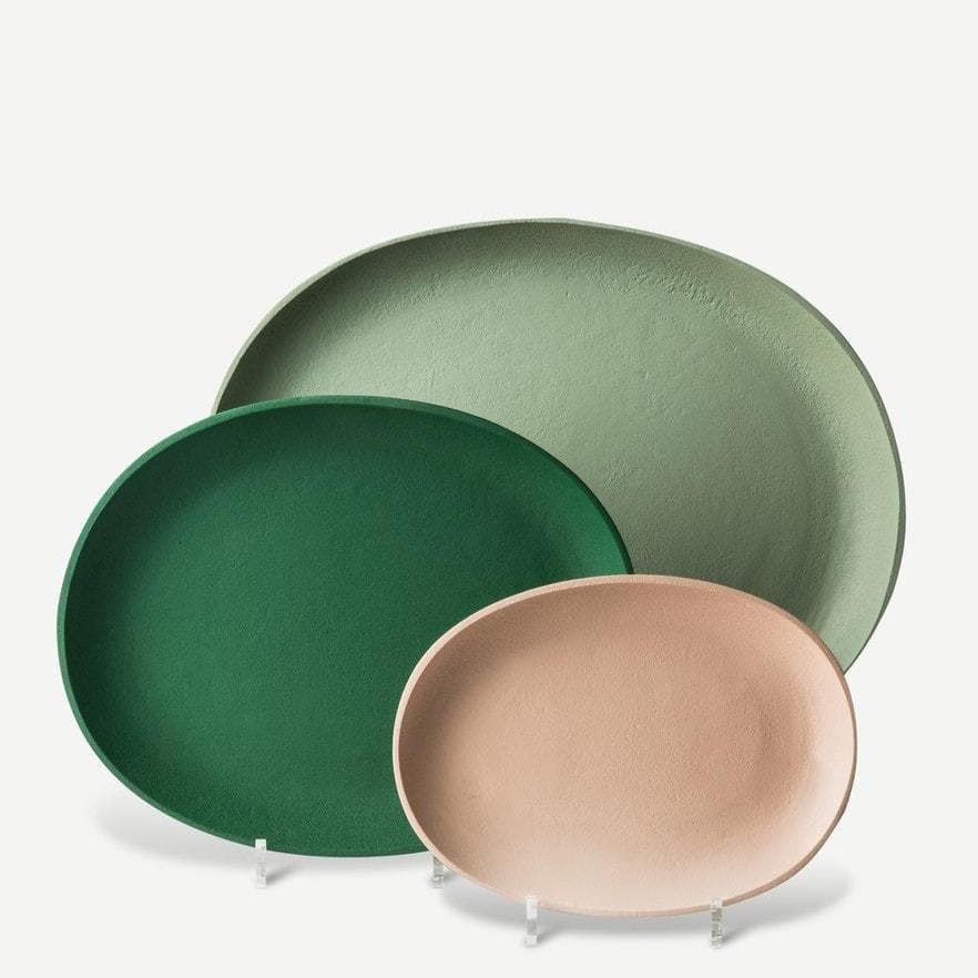 Gioielleria Granarelli Pols Potten Vassoi Green / Pink