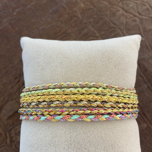 Bracciale treccia colorato