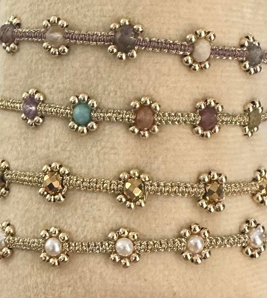 BRACCIALE FIORI BIANCHI