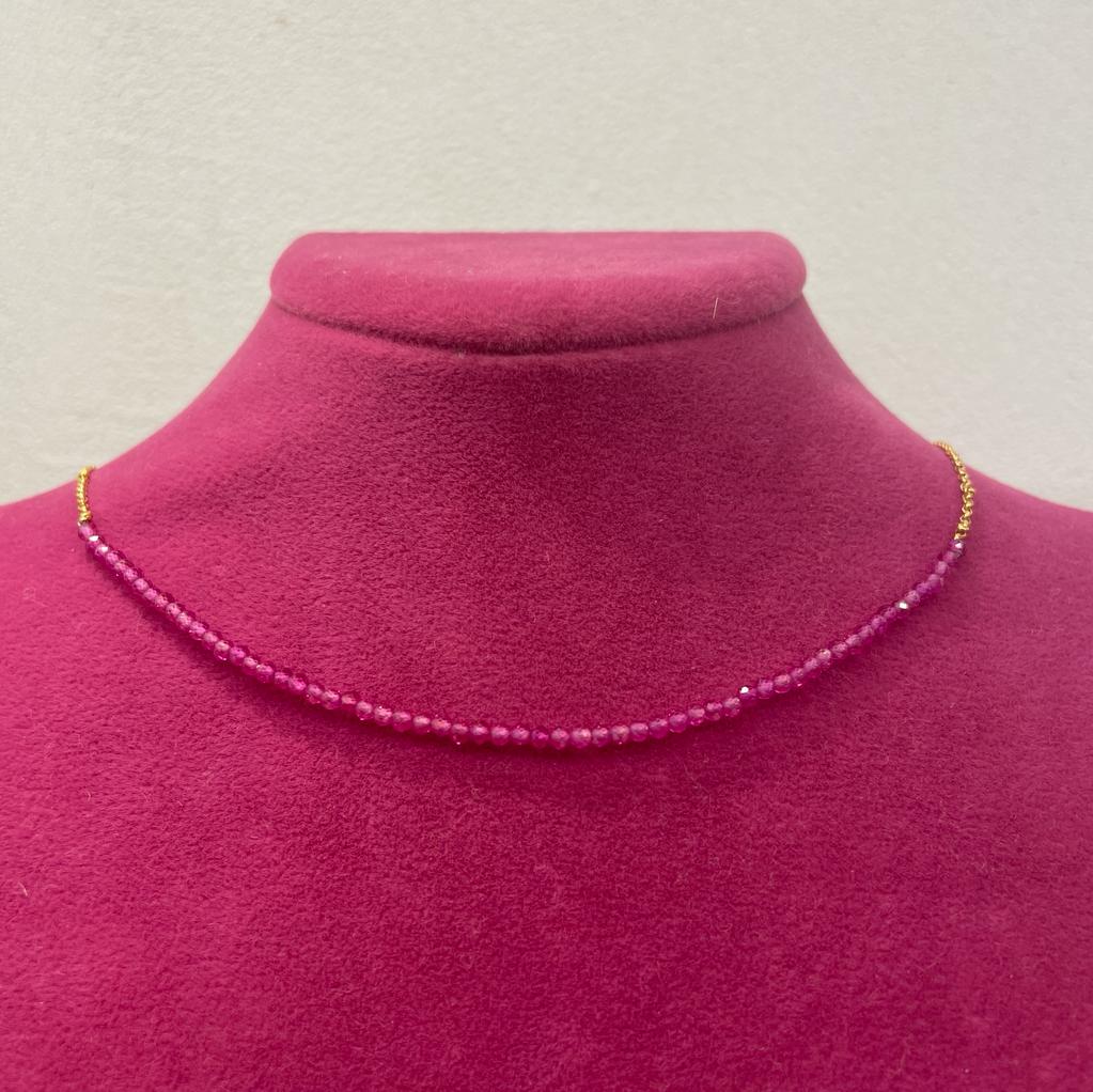 Girocollo pietre fucsia
