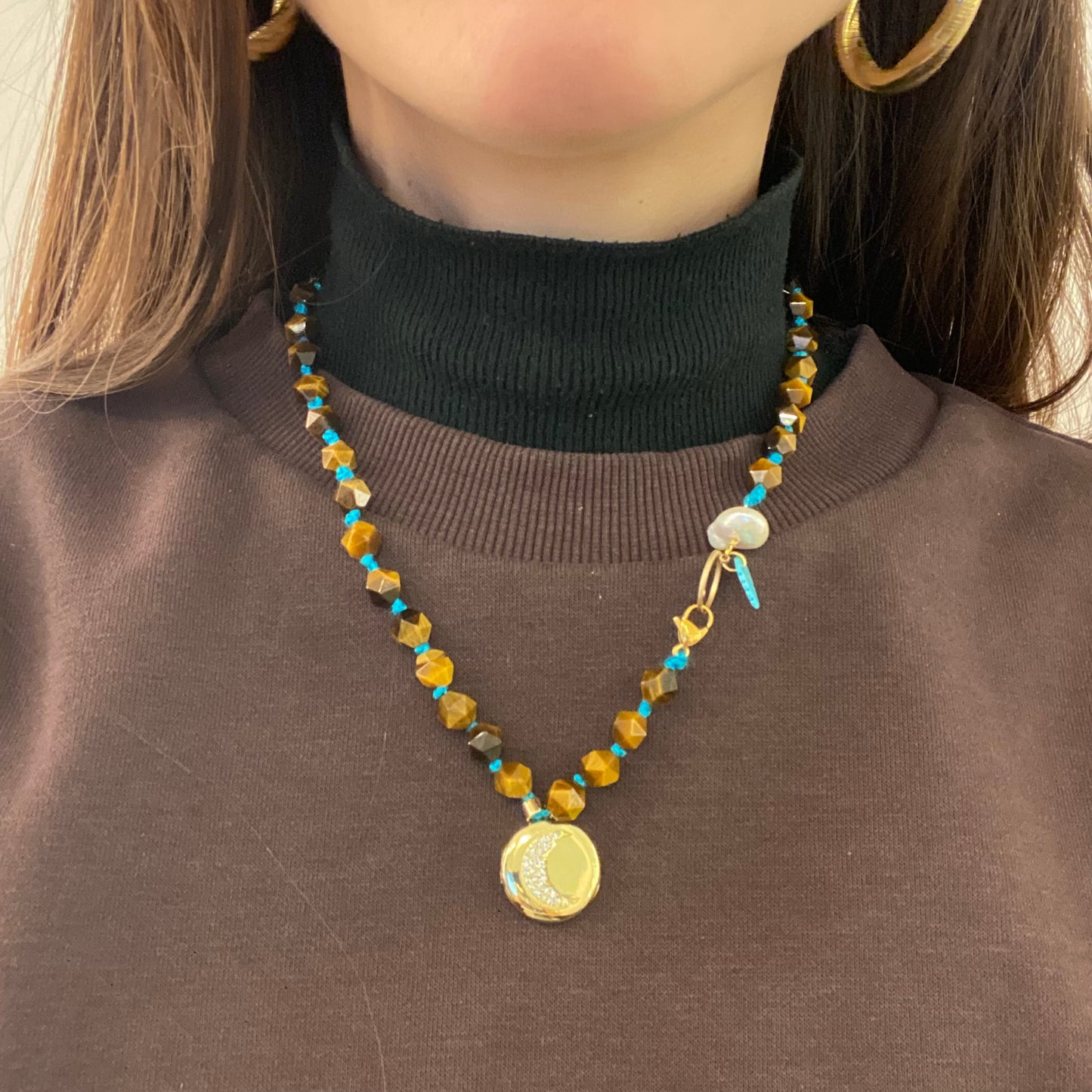 Collana Occhio di Tigre e Ciondolo