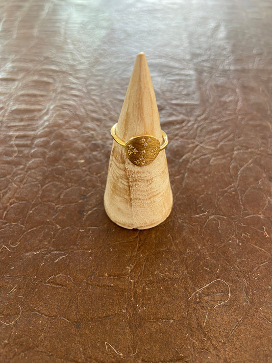 Anello oro con piastra
