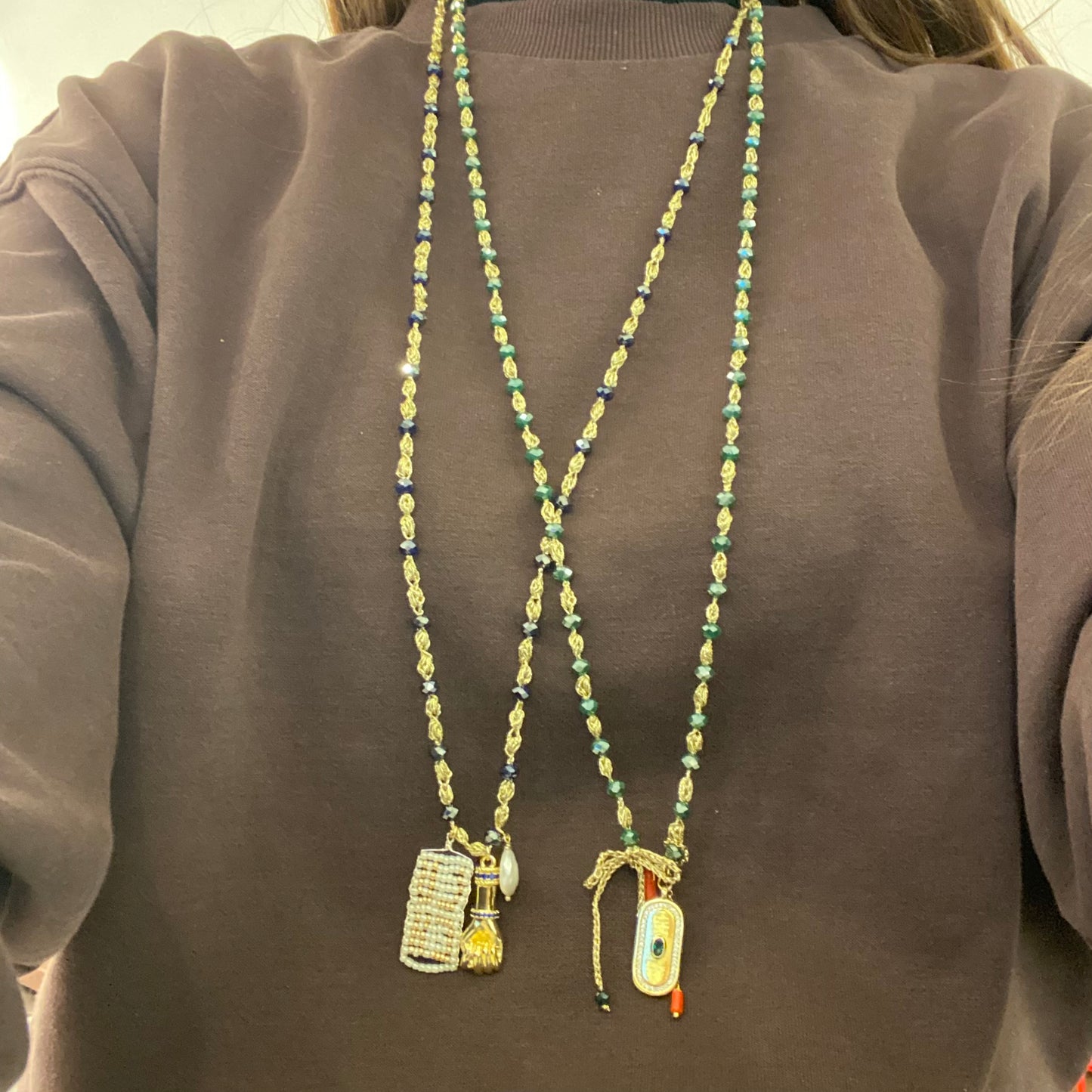 Collana Perline e Ciondoli
