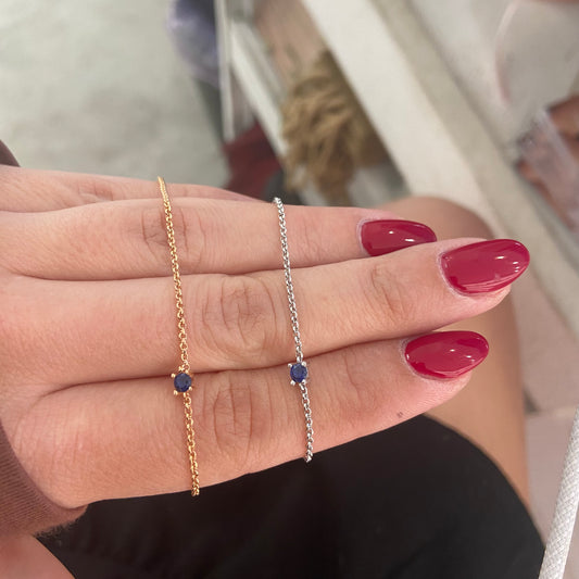 Bracciale Catena Punto Luce Blu