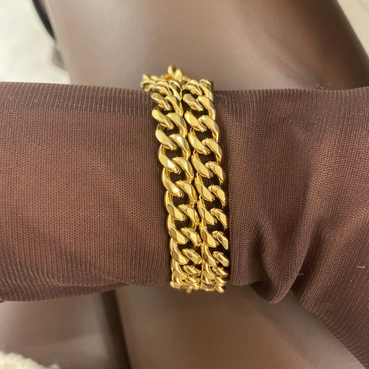 Bracciale con Doppia Catena