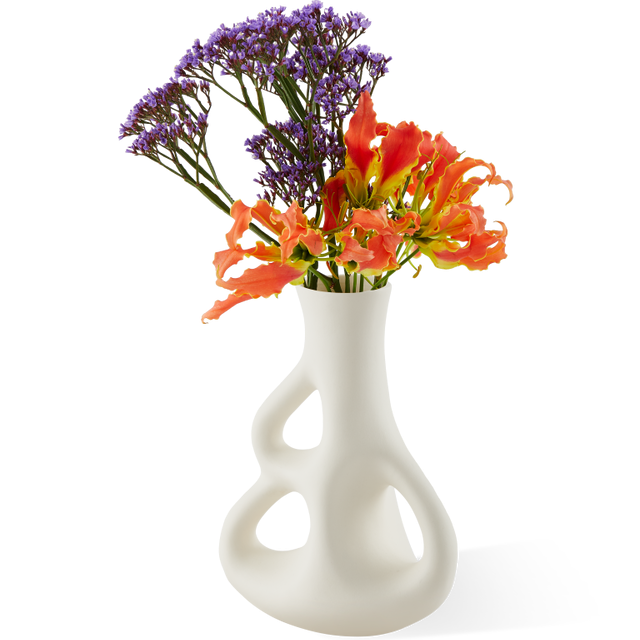 Three Ears Vase White - S