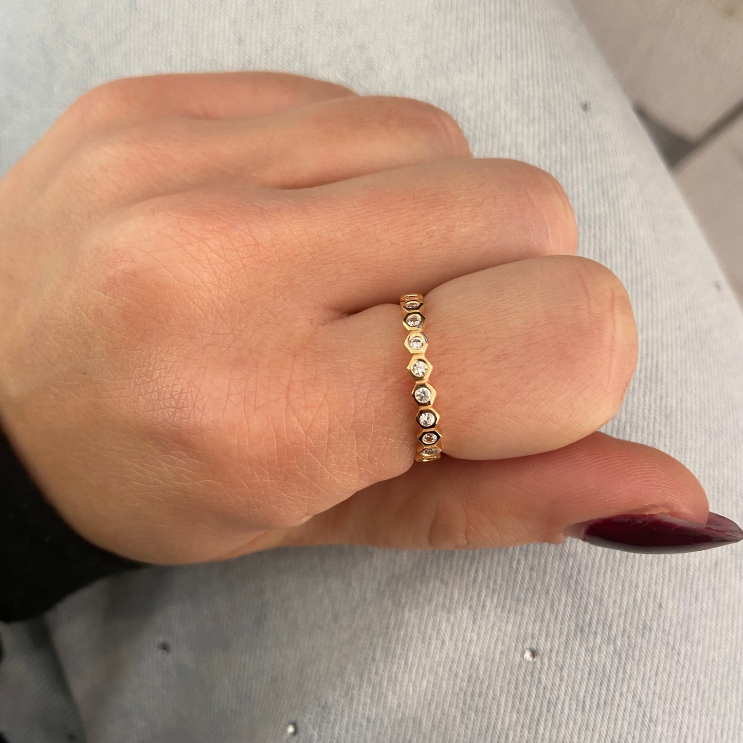 Finitura Rose Gold Zirconi Bianchi