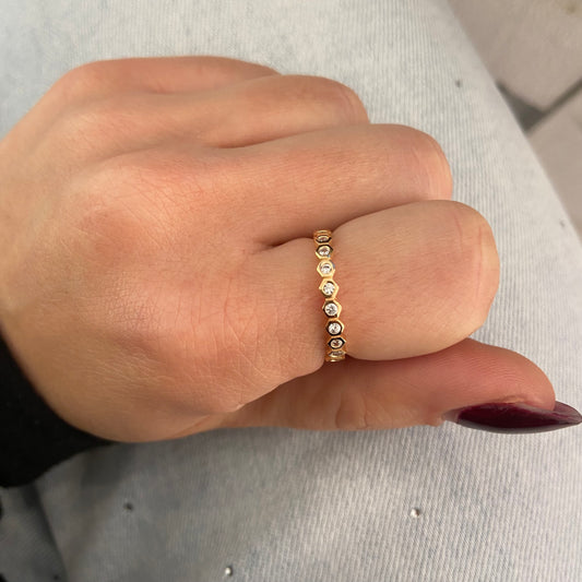 Finitura Rose Gold Zirconi Bianchi