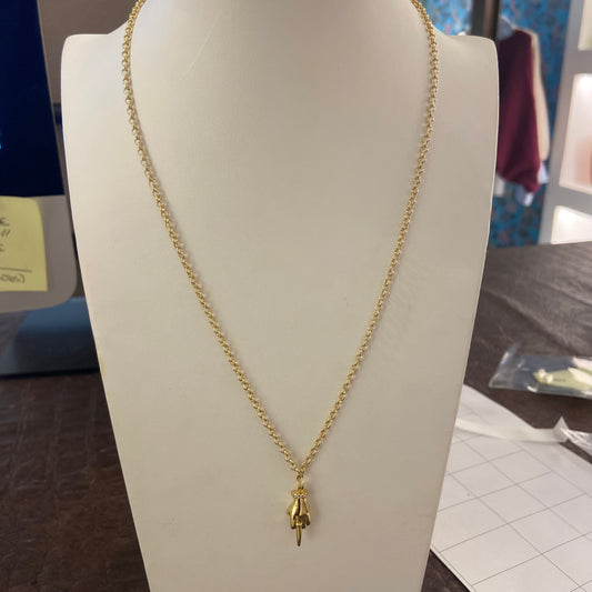 Collana Argento con ciondolo dito medio
