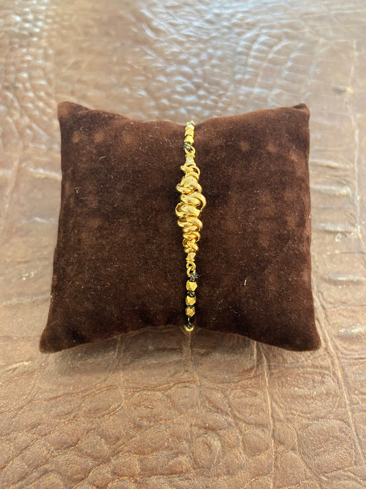 Bracciale cordino anelli annodati