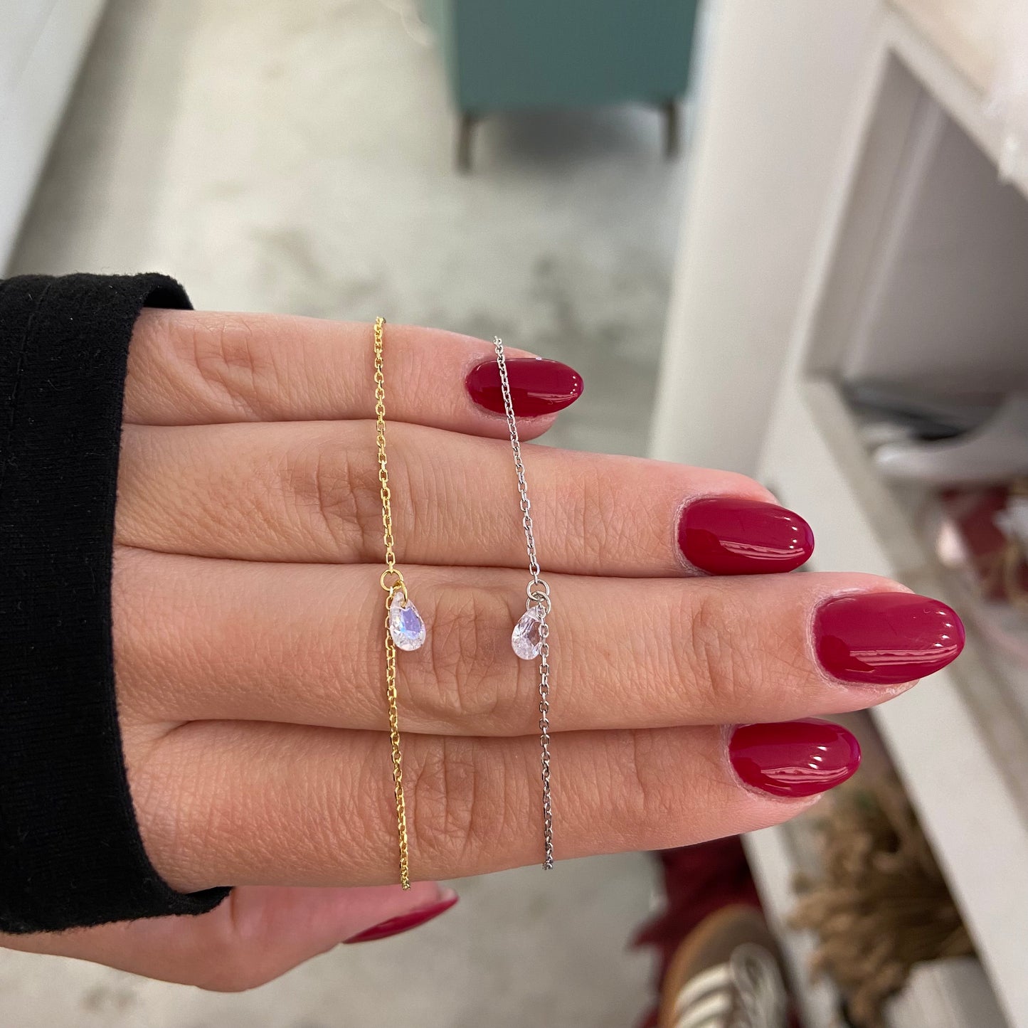 Bracciale Argento con Zircone Pendente