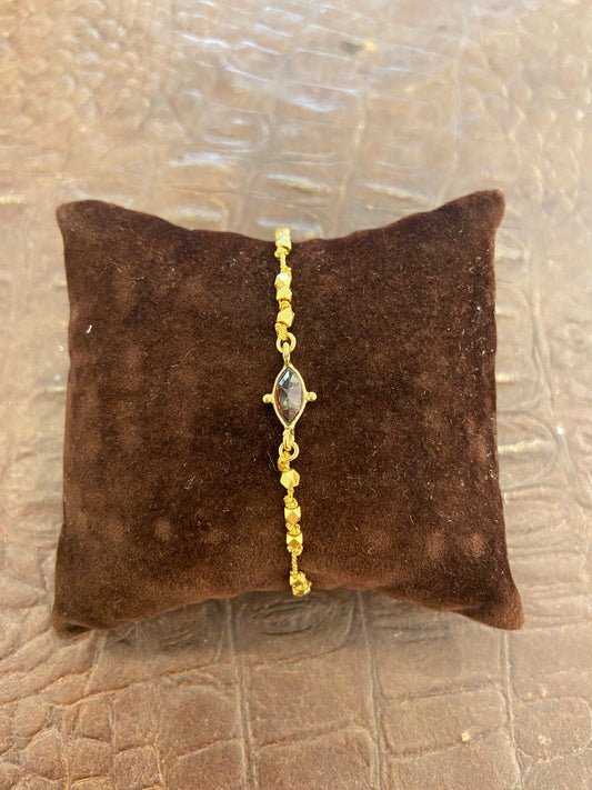 Bracciale cordino pietra