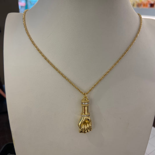 Collana Argento con ciondolo Pugno