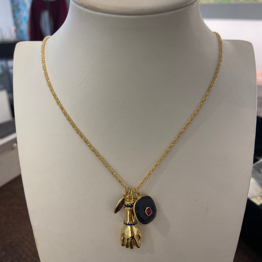 Collana Argento con 3 ciondoli
