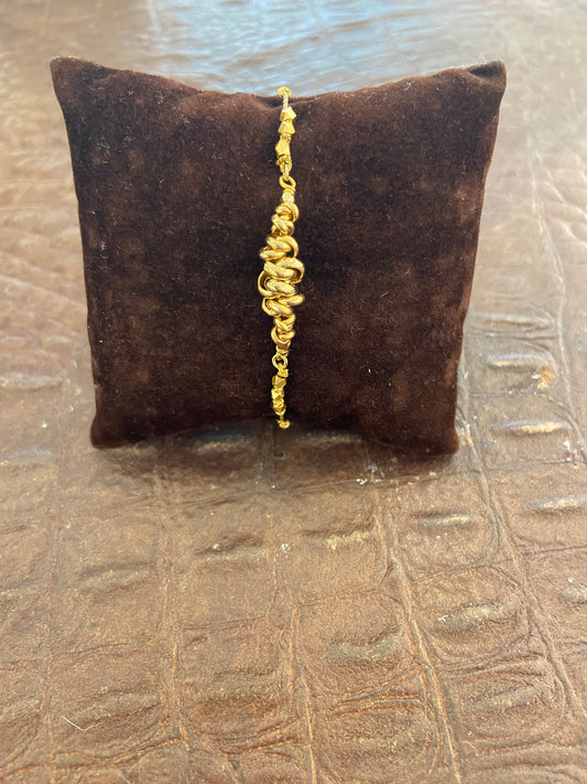 Bracciale cordino anelli annodati