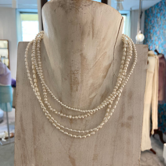 Collana Perline Bianche