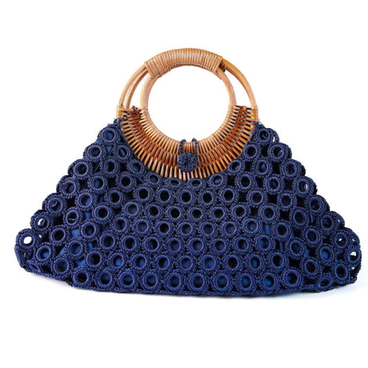 Borsa crochet, blu