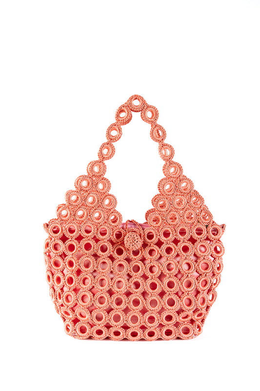 Crochet M, Red Pastel