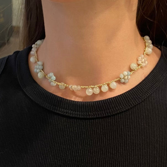Collana Perle Piccole filo lurex