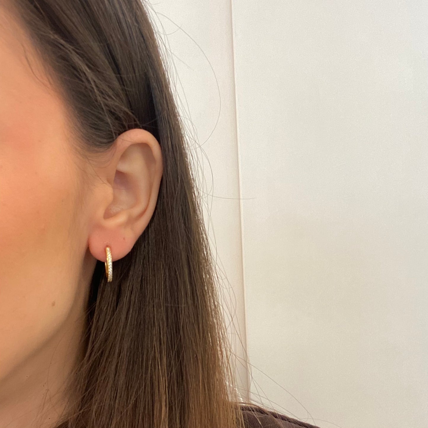 Coppia Cerchietti Yellow Gold con Zirconi
