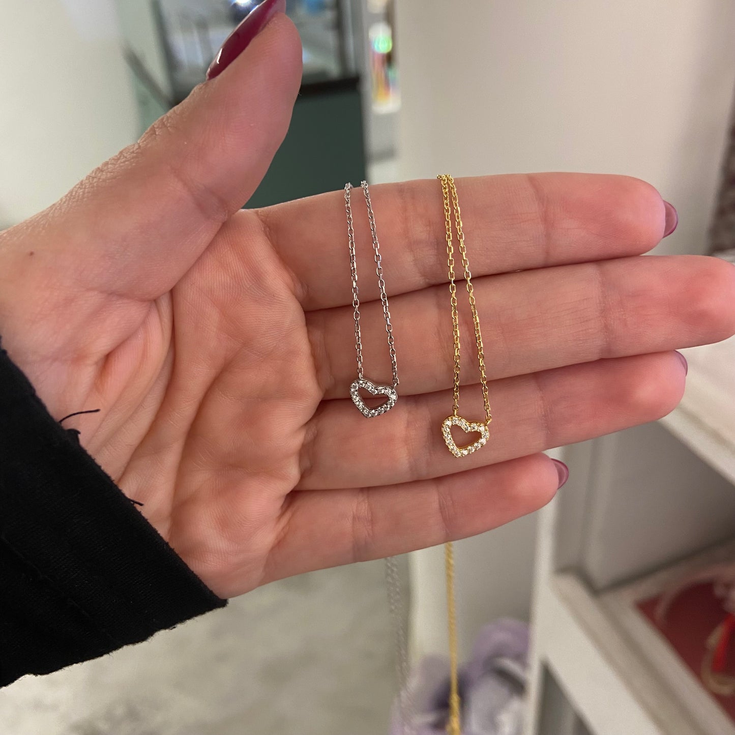 Collana catena dorata Mini Heart