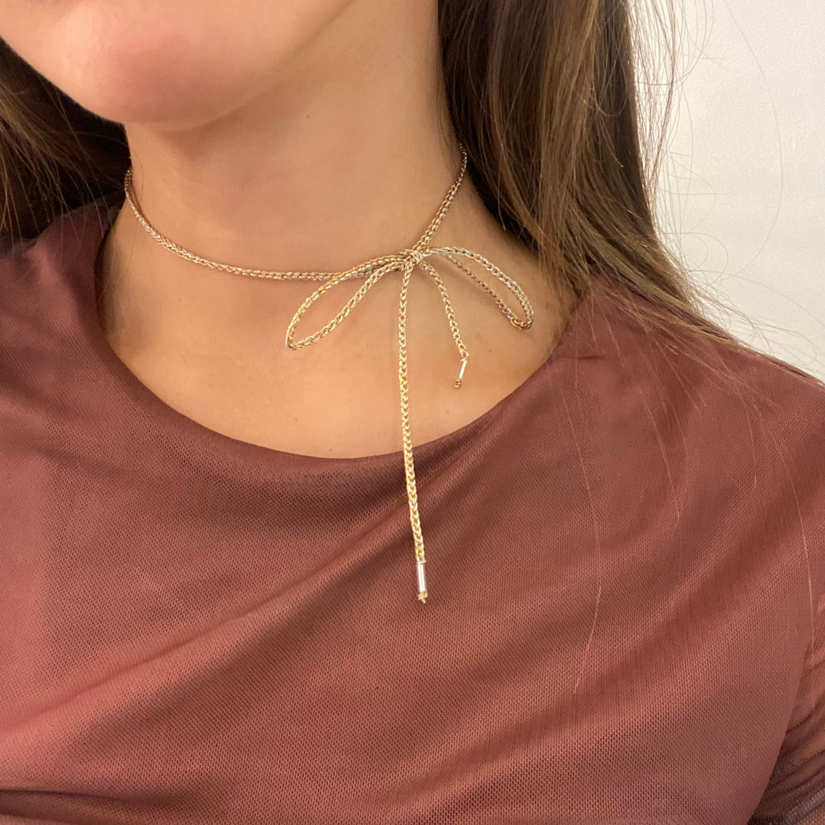 Collana filo lurex