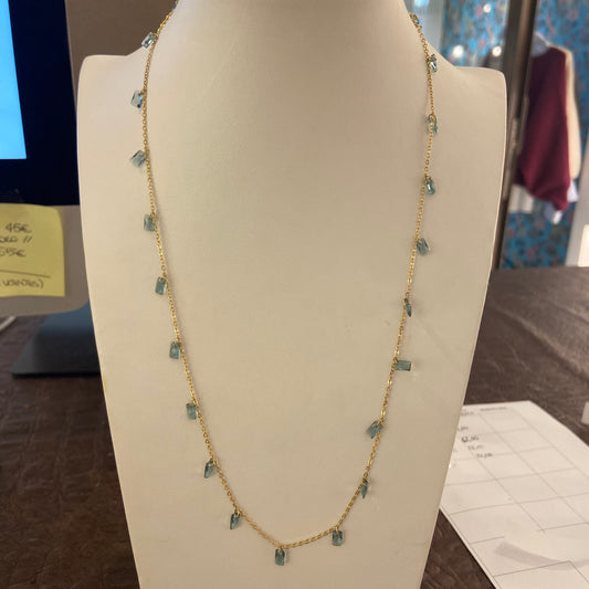 Collana Argento con Zirconi azzurri
