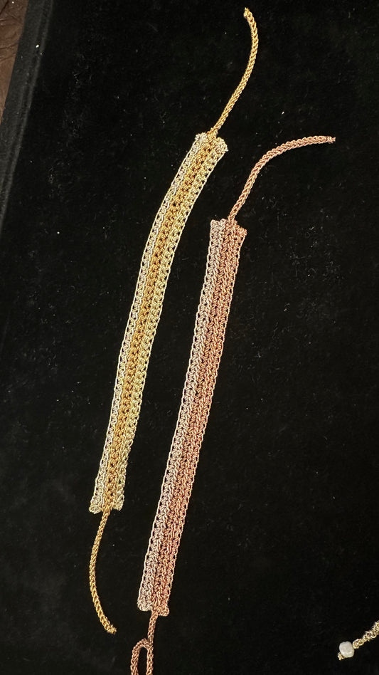 bracciale triplo filo lurex
