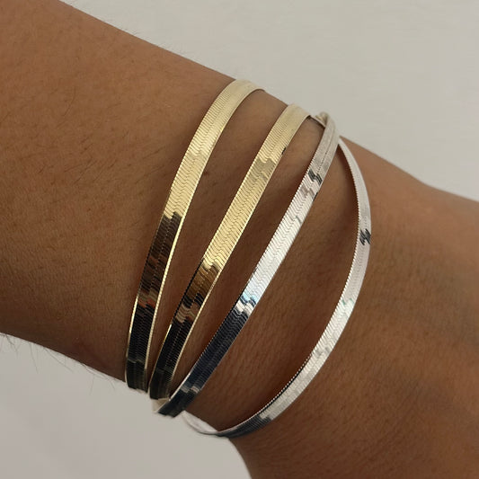 bracciale piatto gold