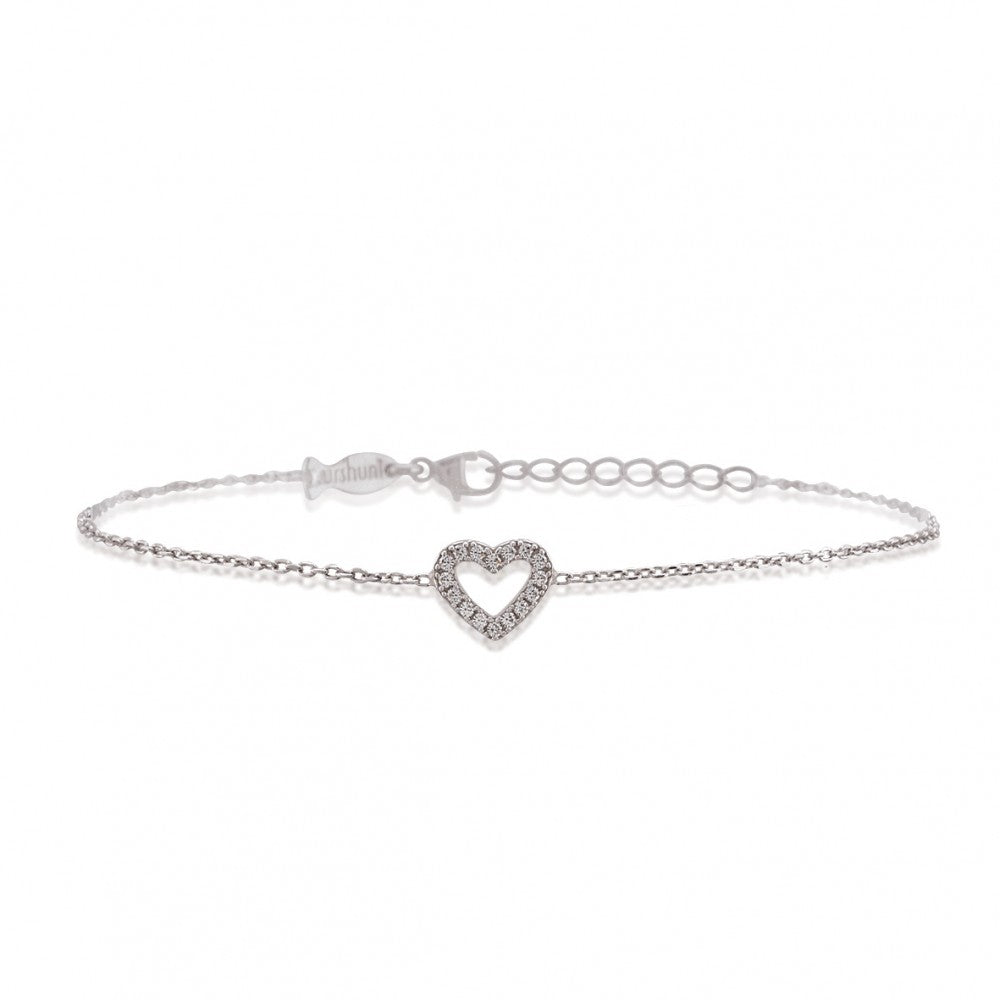 Bracciale cuore, silver