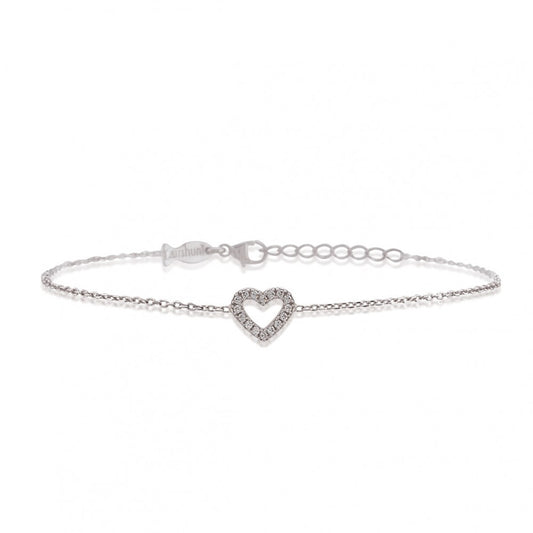 Bracciale cuore, silver