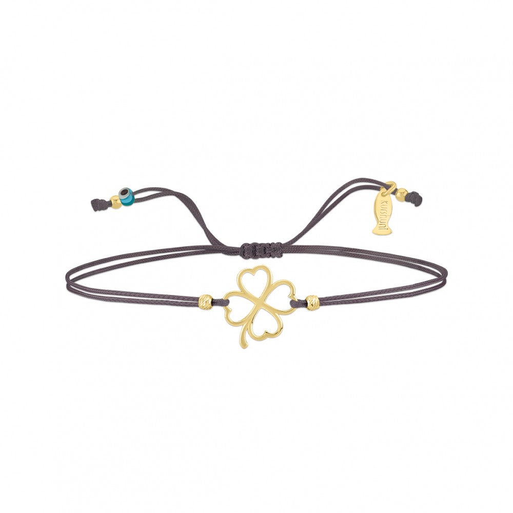 Yonja, Sterling Silver yellow Gold Bracelet (terracotta String)