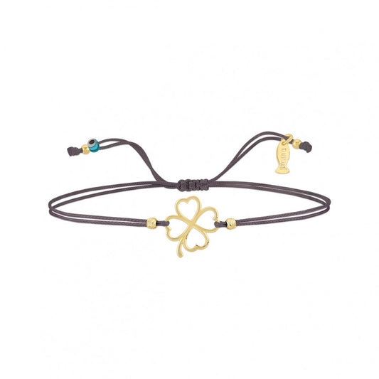 Yonja, Sterling Silver yellow Gold Bracelet (terracotta String)