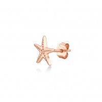 orecchino coppia stella finitura rose gold