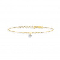 bracciale catena argento con punto luce