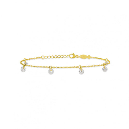 bracciale catena argento con pietre pendenti